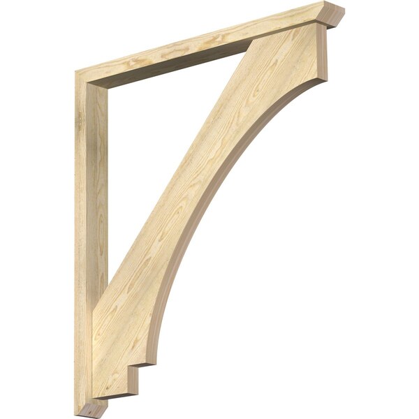 Ekena Millwork Imperial Slat Rough Sawn Bracket w/ Offset Brace, Douglas Fir, 4"W x 40"D x 44"H BKT0402X40X44IMP06RDF - main